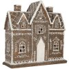 Clayre & Eef Domek z LED Brązowo-Biały 26x10x25 cm