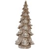 Clayre & Eef Dekoracja Choinkowa 19x19x40 cm Brązowo-Biała