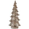 Clayre & Eef Dekoracja Choinkowa 19x19x40 cm Brązowo-Biała