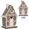 Clayre & Eef Dom z LED 14x9x21 cm - Dekoracja Świąteczna