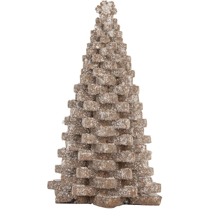 Clayre & Eef 6PR5821 Dekoracja Świąteczna Choinka 15x15x25 cm