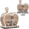 Clayre & Eef Dom z LED 18x10x19 cm – Dekoracja Świąteczna