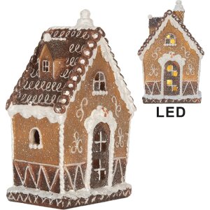 Clayre & Eef Dom z LED 13x9x20 cm - Dekoracja