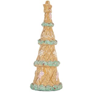 Clayre & Eef Dekoracja Choinkowa 9x25 cm Brązowo-Zielona