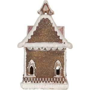 Clayre & Eef Dom z LED 16x15x25 cm - Dekoracja Świąteczna