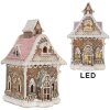 Clayre & Eef Dom z LED 16x15x25 cm - Dekoracja Świąteczna