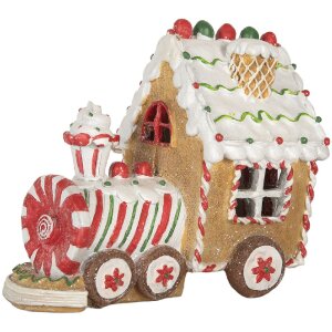 Clayre & Eef Lokomotywa LED 21x12x17 cm – Świąteczna Dekoracja