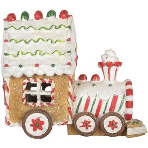 Clayre & Eef Lokomotywa LED 21x12x17 cm – Świąteczna Dekoracja