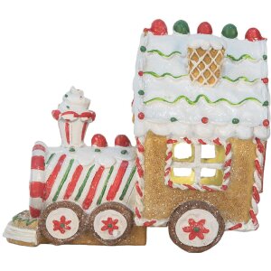 Clayre & Eef Lokomotywa LED 21x12x17 cm – Świąteczna Dekoracja