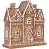 Clayre & Eef Dom z LED 21x8x20 cm Brązowo-Biały