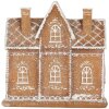 Clayre & Eef Dom z LED 21x8x20 cm Brązowo-Biały
