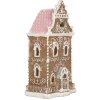 Clayre & Eef 6PR5842 Domek Dekoracyjny z LED 9x7x18 cm Brązowo-Różowy