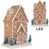 Clayre & Eef Dom z LED 17x12x25 cm - Dekoracja Świąteczna