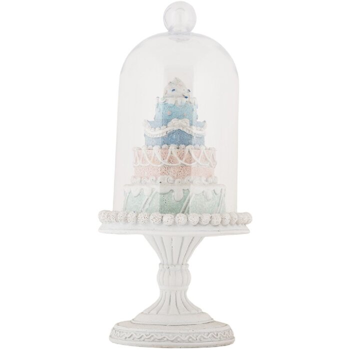 Clayre & Eef 6PR5847 Szklana dzwonka z dekoracją 13x27 cm