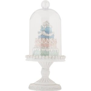 Clayre & Eef 6PR5847 Szklana dzwonka z dekoracją 13x27 cm