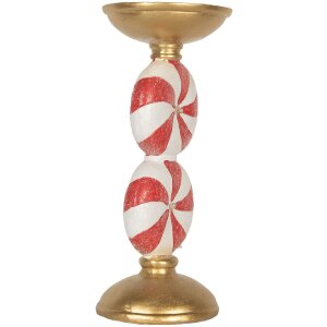 Clayre & Eef Świecznik LED Złoty 10x23 cm