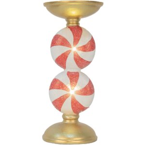 Clayre & Eef Świecznik LED Złoty 10x23 cm