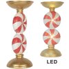 Clayre & Eef Świecznik LED Złoty 10x23 cm