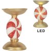 Clayre & Eef Świecznik LED Złoto-Biały 10x16 cm