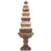 Clayre & Eef 6PR5852 Dekoracja Świąteczna Choinka 11x33 cm Brązowo-Biała