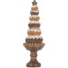 Clayre & Eef 6PR5852 Dekoracja Świąteczna Choinka 11x33 cm Brązowo-Biała