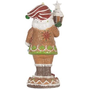 Clayre & Eef Święty Mikołaj z diodami LED 15x13x32 cm