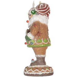 Clayre & Eef Święty Mikołaj z diodami LED 15x13x32 cm