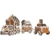 Clayre & Eef Pociąg Dekoracyjny 33x10x15 cm Brązowo-Biały