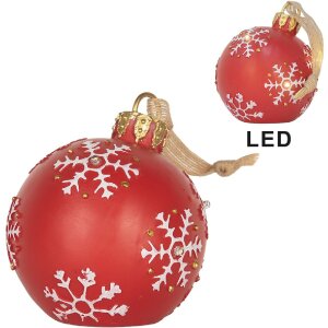 Clayre & Eef 6PR5858 Zawieszka Bombka LED 12x14 cm