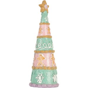 Clayre & Eef Dekoracja Świąteczna Choinka 9x25 cm