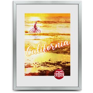FrameFactory Ramka California srebrna 29,7x42 cm szkło akrylowe