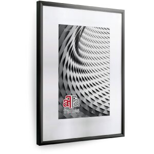 FramesFactory Ramka Drewniana Finger 40x50 cm Czarna z Plexiglasem