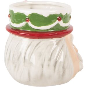 Clayre & Eef Kubek Ceramiczny 550ml Beżowo-Biały...