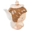 Clayre & Eef Czajnik Ceramiczny 650ml Beżowo-Różowy