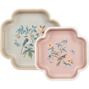 Clayre & Eef 6H2461 Zestaw dekoracyjnych tacek 30x30...