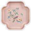 Clayre & Eef 6H2461 Zestaw dekoracyjnych tacek 30x30 / 24x24 cm Beżowo-różowy