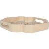 Clayre & Eef 6H2461 Zestaw dekoracyjnych tacek 30x30 / 24x24 cm Beżowo-różowy