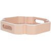 Clayre & Eef 6H2461 Zestaw dekoracyjnych tacek 30x30 / 24x24 cm Beżowo-różowy