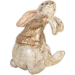 Clayre & Eef 6PR5485 Dekoracja kaninka 6x5x7 cm Beżowo-brązowa