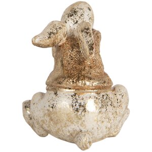 Clayre & Eef 6PR5485 Dekoracja kaninka 6x5x7 cm Beżowo-brązowa