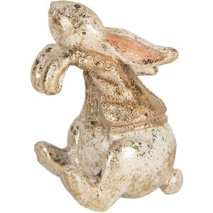 Clayre & Eef 6PR5485 Dekoracja kaninka 6x5x7 cm Beżowo-brązowa
