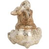 Clayre & Eef 6PR5485 Dekoracja kaninka 6x5x7 cm Beżowo-brązowa