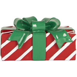 Clayre & Eef 6PR5772 Świecznik dekoracyjny 13x9x7 cm – czerwony i zielony