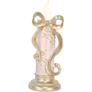 Clayre & Eef Świeca LED Złoto-Róż 10x10x25 cm 2xAAA