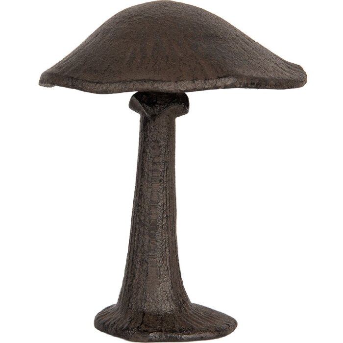 Clayre & Eef Dekoracja Grzyb Metalowa Brązowa 15cm
