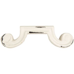 Clayre & Eef 6Y5766 Klamka Drzwiowa 12x4x3 cm Biała