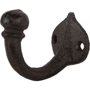 Clayre & Eef 6Y5767 Hak ścienny żelazny 4x7x6 cm brązowy