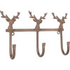 Clayre & Eef Wieszak Ścienny 27x5x15 cm Brązowy