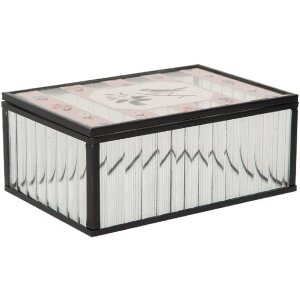 Clayre & Eef 6Y5950 Metalowe Pudełko do Przechowywania 15x10x6 cm