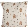 Clayre & Eef CGM22 Poszewka 45x45 cm Beżowo-Brązowa